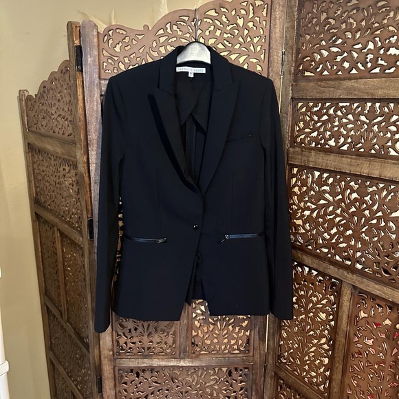 NEW Veronica Beard Scuba Dickey Jacket Black - Picture 6 of 7